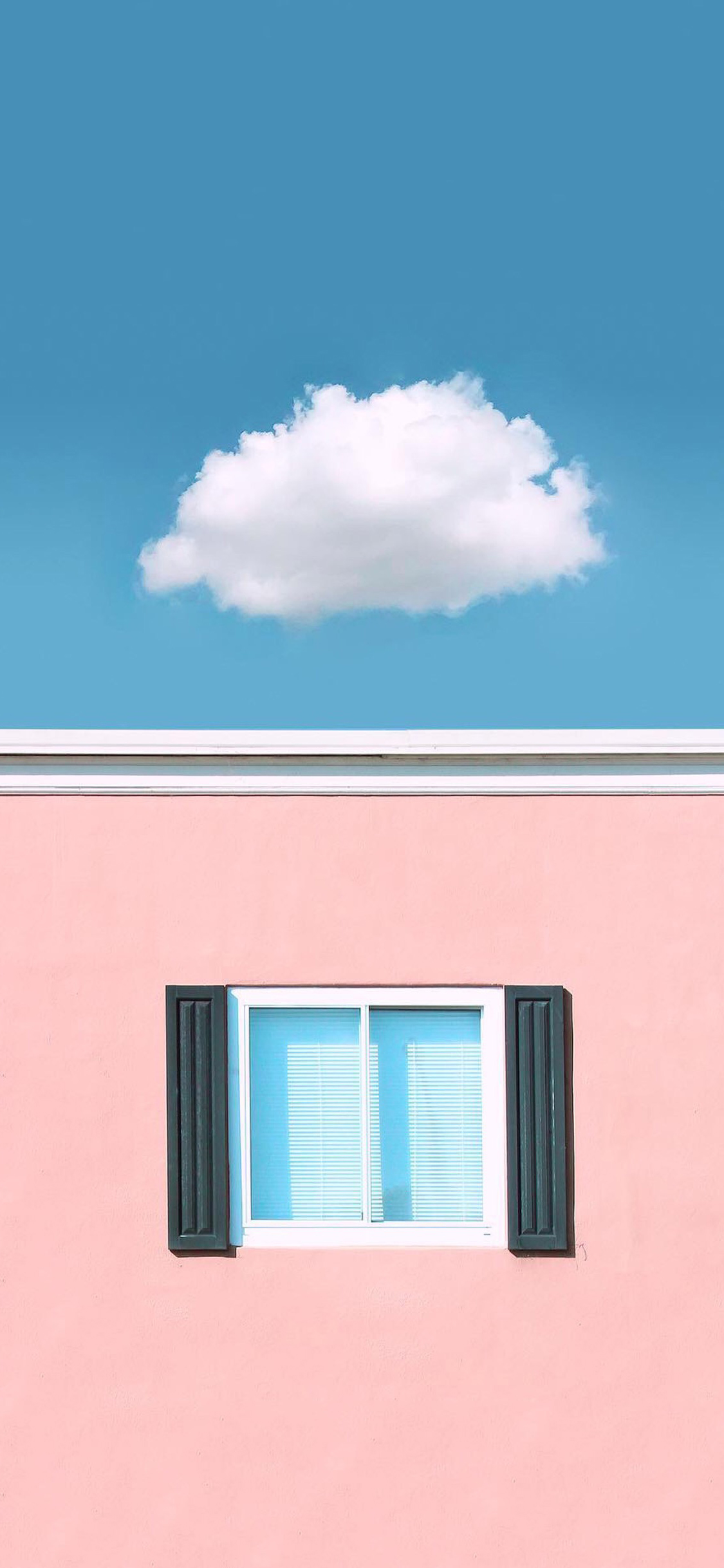 [2436×1125]房屋 建筑 窗户 云朵 苹果手机壁纸图片