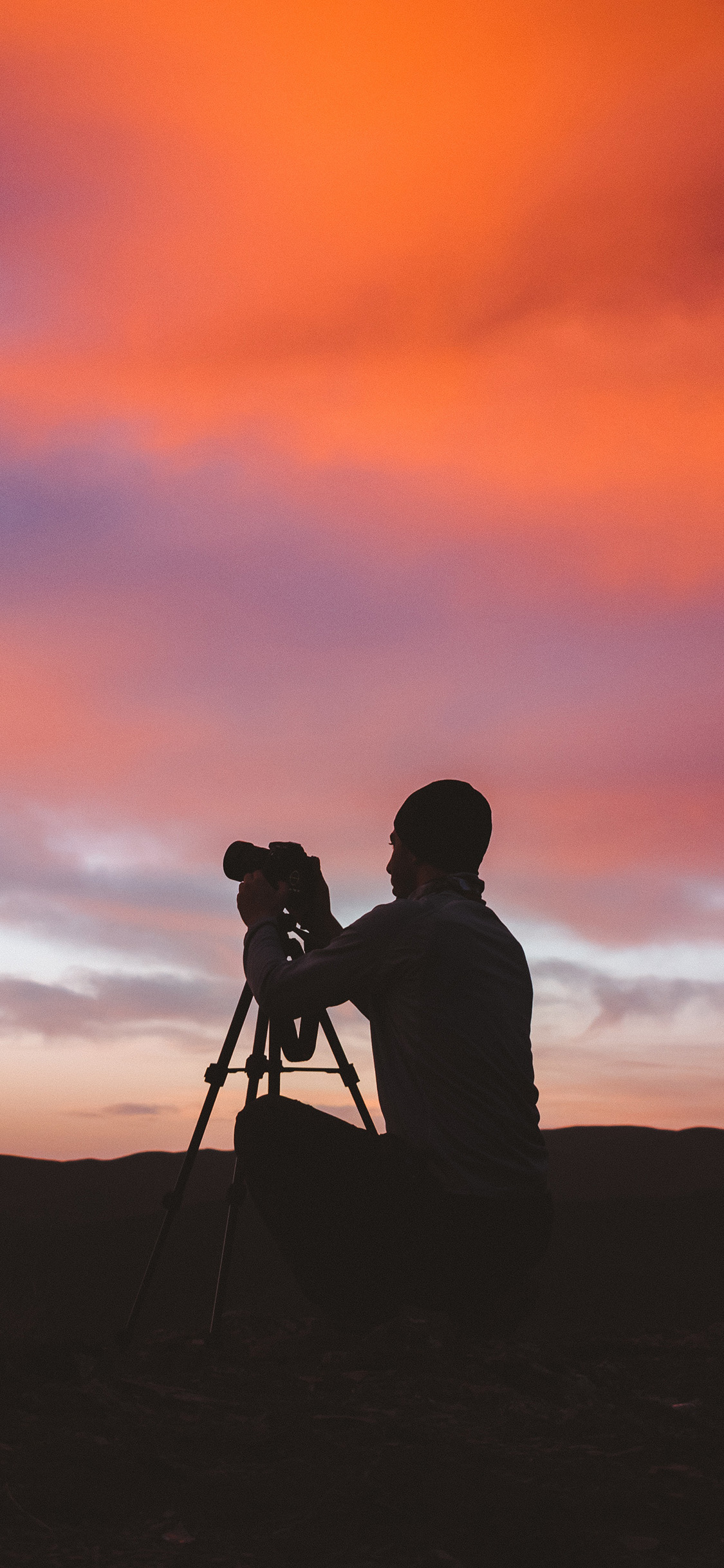 [2436×1125]摄影 天空 夕阳 美景 火烧云 苹果手机壁纸图片