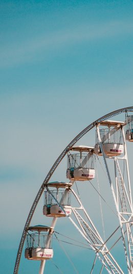 [2436x1125]摩天轮 天空 游乐场 顶部 苹果手机壁纸图片