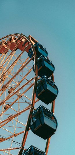 [2436x1125]摩天轮 天空 游乐设施 游乐场 苹果手机壁纸图片
