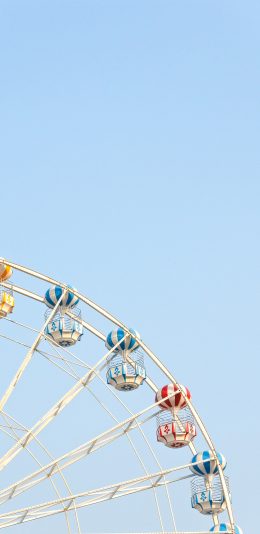 [2436x1125]摩天轮 天空 色彩 游乐场 苹果手机壁纸图片