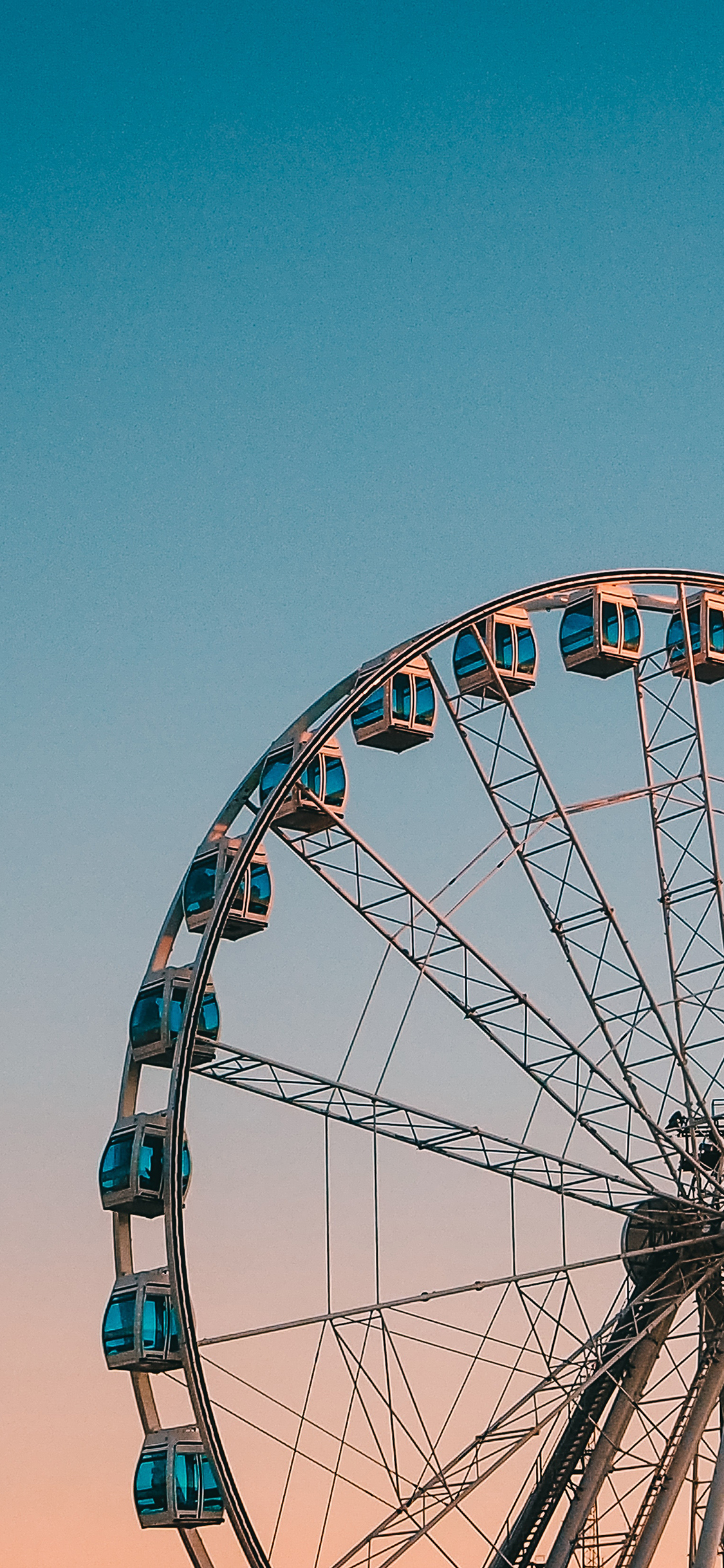 [2436×1125]摩天轮 娱乐 游乐场 设施 苹果手机壁纸图片