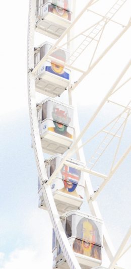 [2436x1125]摩天轮 娱乐 游乐设施 苹果手机壁纸图片