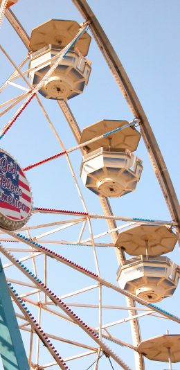 [2436x1125]摩天轮 娱乐 设施 旋转 苹果手机壁纸图片