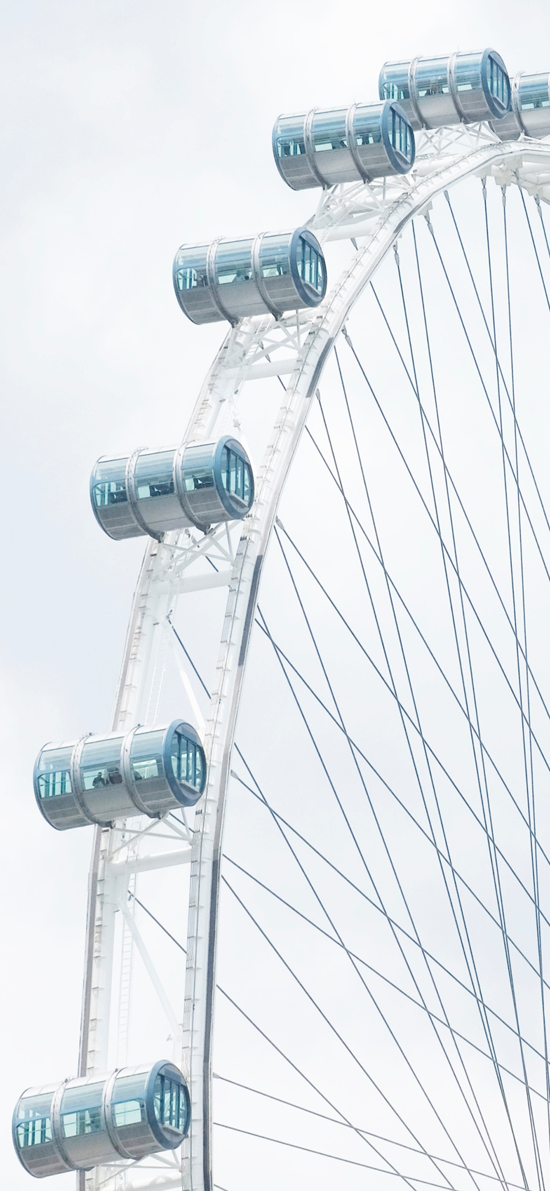 [2436×1125]摩天轮 娱乐 设施 游乐场 苹果手机壁纸图片