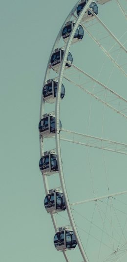 [2436x1125]摩天轮 娱乐 设施 高空 苹果手机壁纸图片