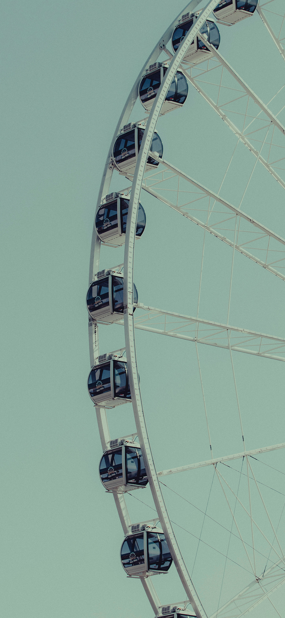 [2436×1125]摩天轮 娱乐 设施 高空 苹果手机壁纸图片
