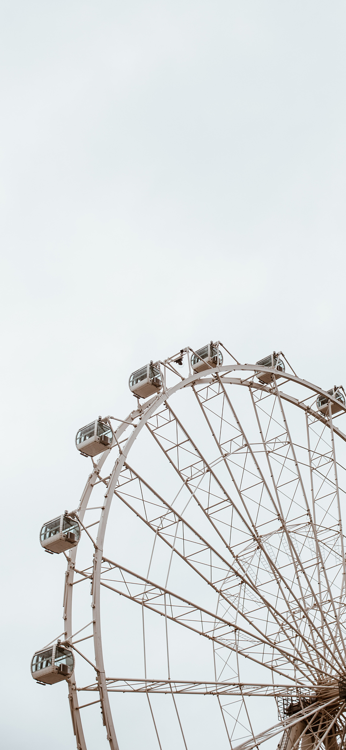[2436×1125]摩天轮 娱乐设施 天空 游乐场 苹果手机壁纸图片