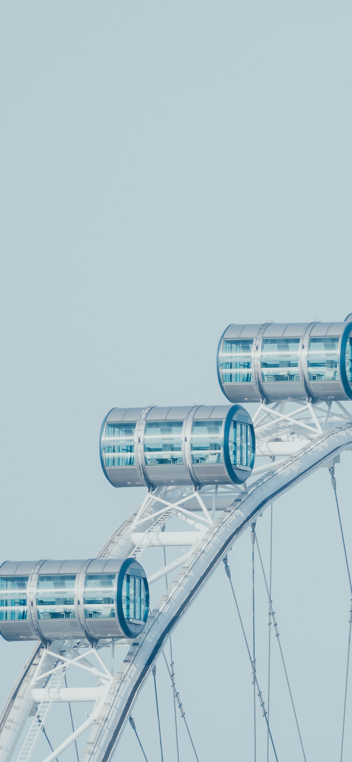 [2436×1125]摩天轮 娱乐设施 游乐场 苹果手机壁纸图片