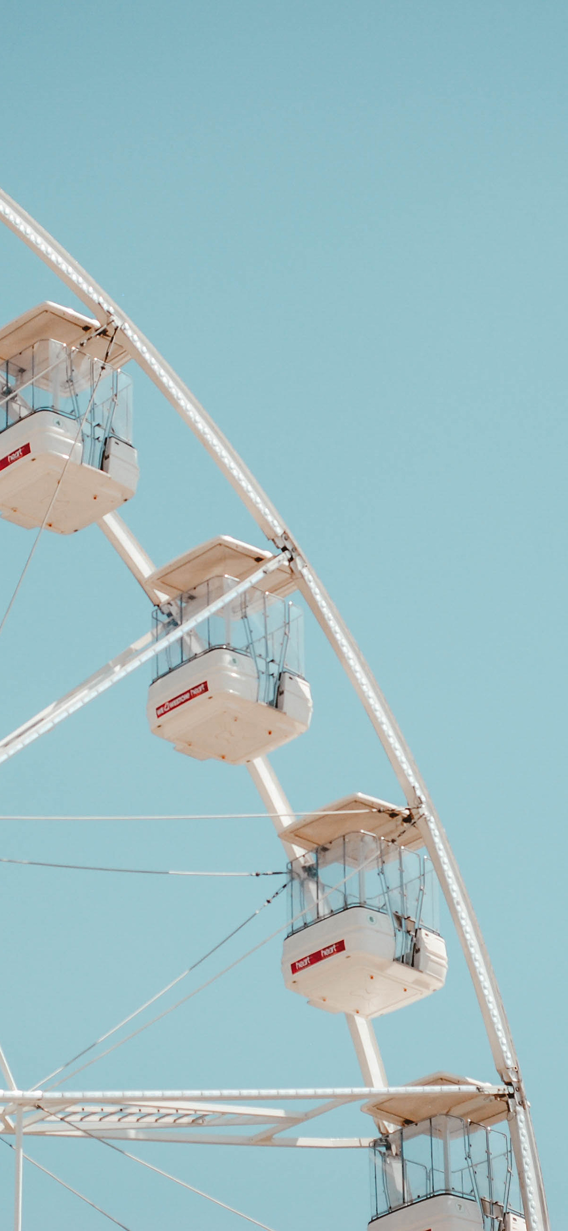 [2436×1125]摩天轮 景色 天空 娱乐设施 苹果手机壁纸图片