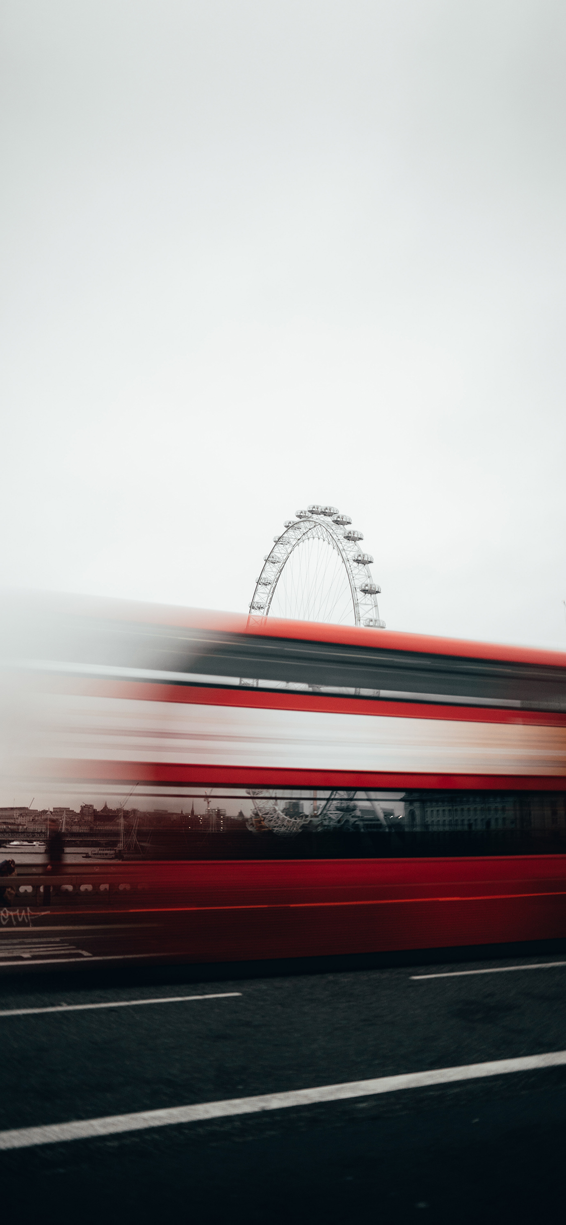 [2436×1125]摩天轮 汽车 行驶 速度 苹果手机壁纸图片