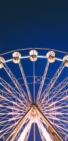 [2436x1125]摩天轮 游乐园 娱乐设施 浪漫 苹果手机壁纸图片