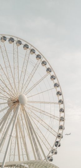 [2436x1125]摩天轮 游乐场 天空 游玩 苹果手机壁纸图片