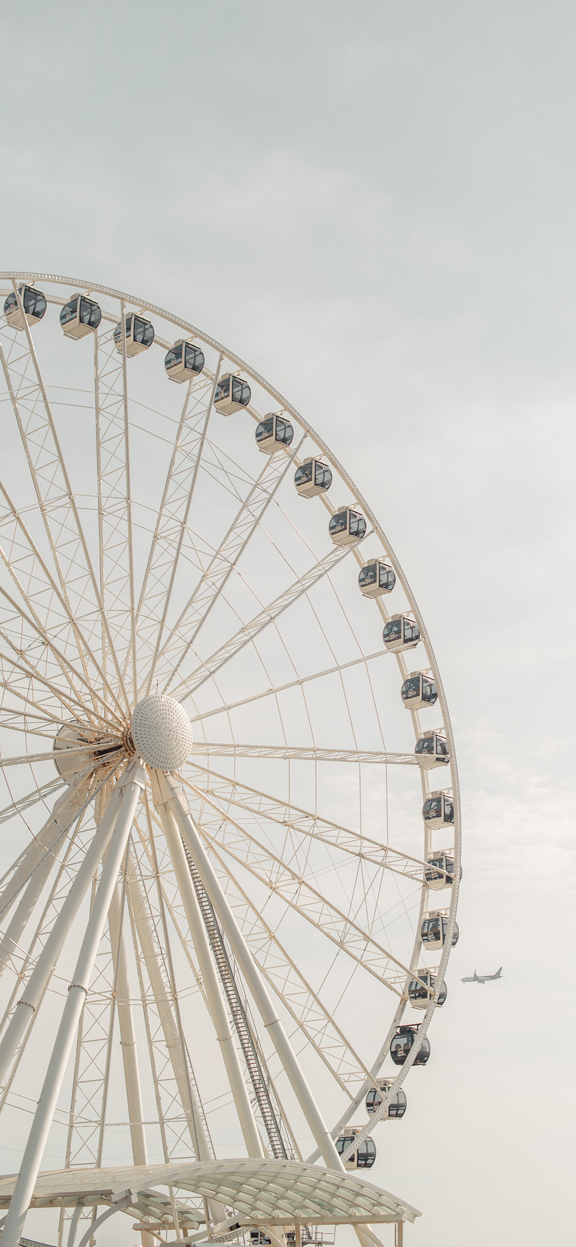 [2436×1125]摩天轮 游乐场 天空 游玩 苹果手机壁纸图片