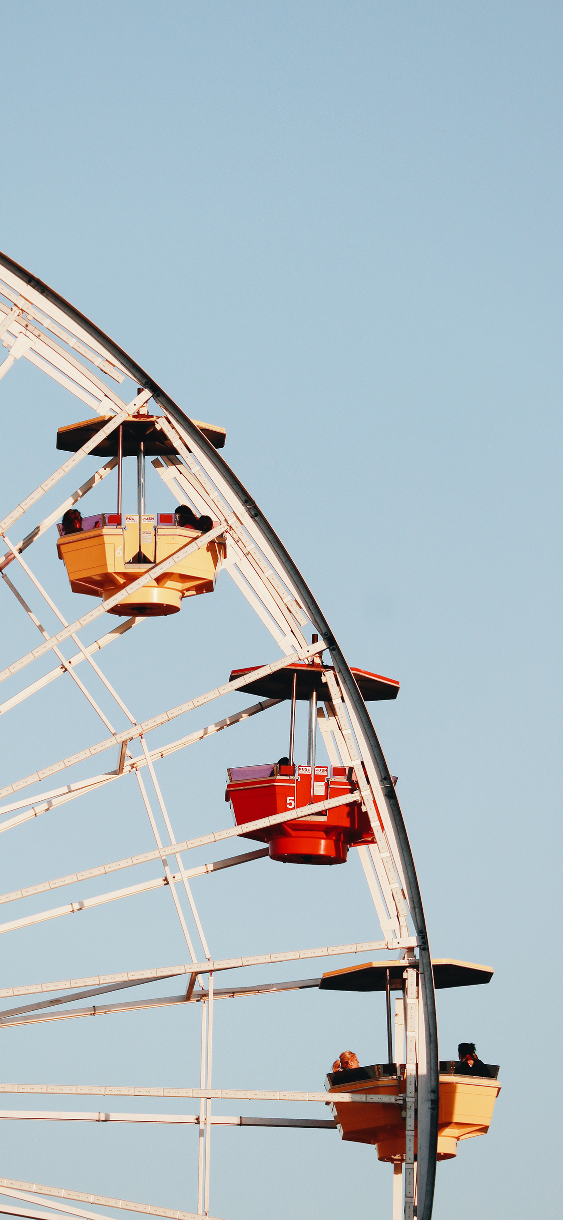 [2436×1125]摩天轮 游乐场 娱乐 设施 苹果手机壁纸图片