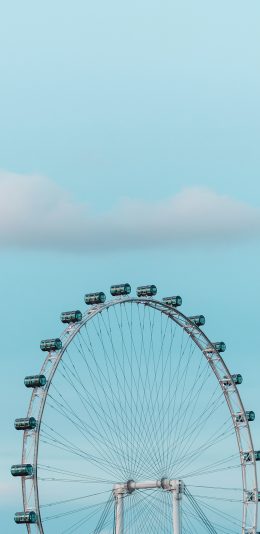 [2436x1125]摩天轮 游乐场 娱乐设施 天空 苹果手机壁纸图片