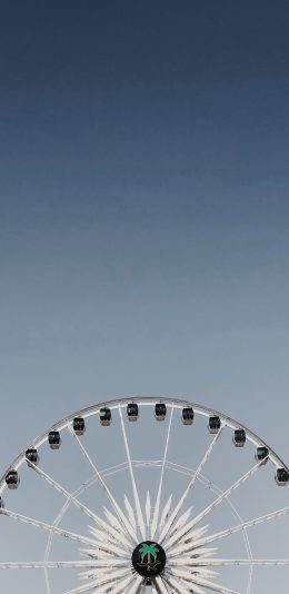 [2436x1125]摩天轮 游乐设施 天空 苹果手机壁纸图片