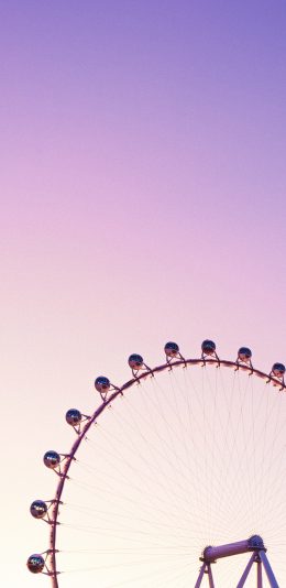 [2436x1125]摩天轮 游乐设施 天空 游乐园 苹果手机壁纸图片