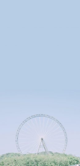 [2436x1125]摩天轮 郊外 游乐 设施 苹果手机壁纸图片
