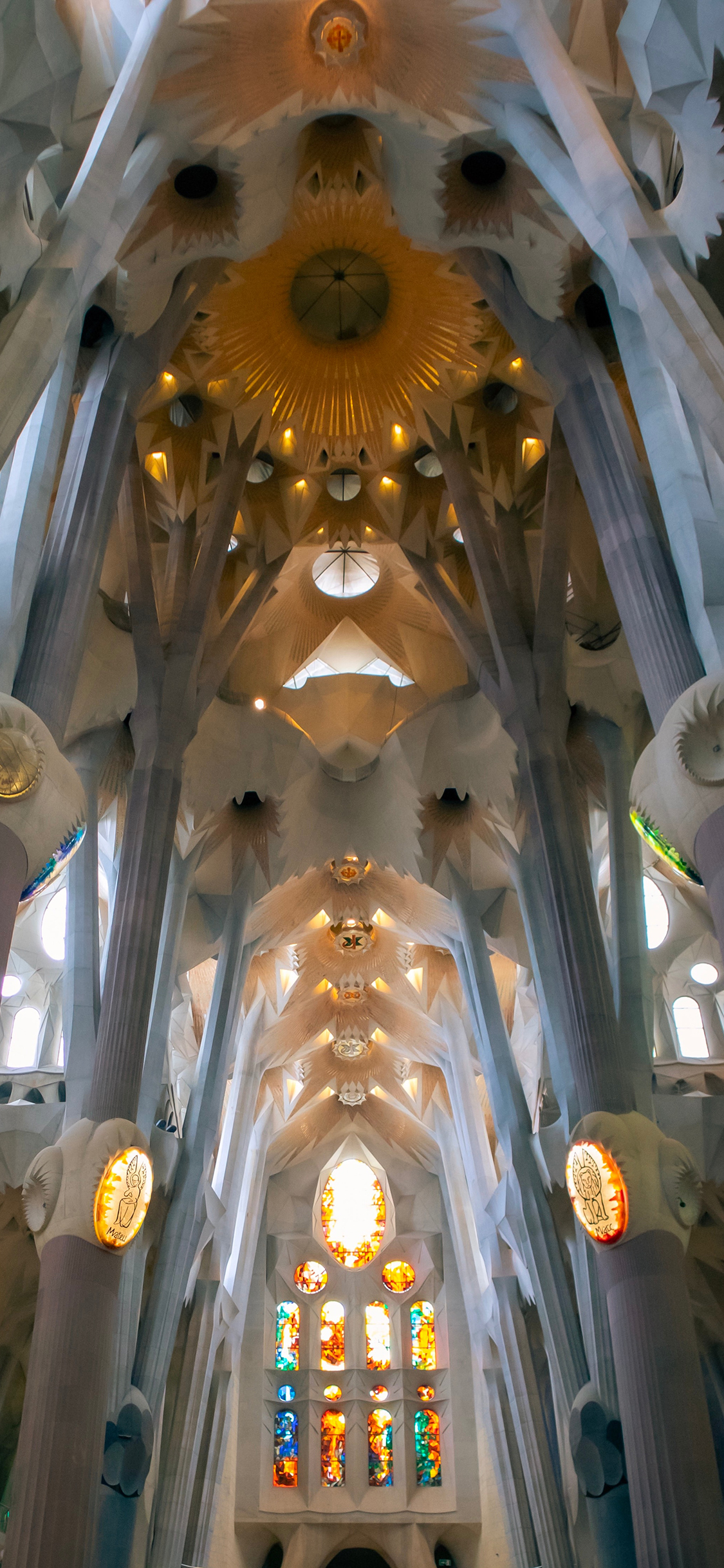 [2436×1125]教堂 内部 建筑 设计 苹果手机壁纸图片