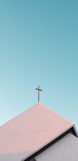 [2436x1125]教堂 建筑 天空 十字架 耶稣 苹果手机壁纸图片