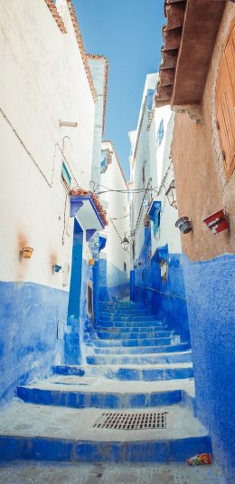 [2436x1125]旅游 度假 景点 圣托里尼 地中海风 苹果手机壁纸图片