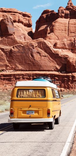 [2436x1125]旅途 旅行 巴士 路 苹果手机壁纸图片