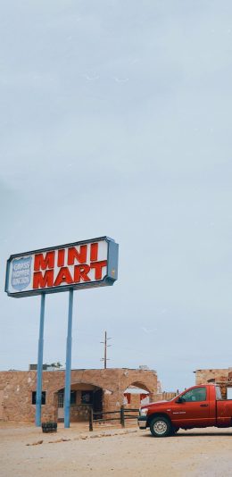 [2436x1125]旅途 旅行 汽车 郊外 荒漠 欧美 苹果手机壁纸图片