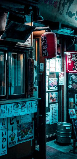 [2436x1125]日式 料理店 寿司 和风 招牌 苹果手机壁纸图片