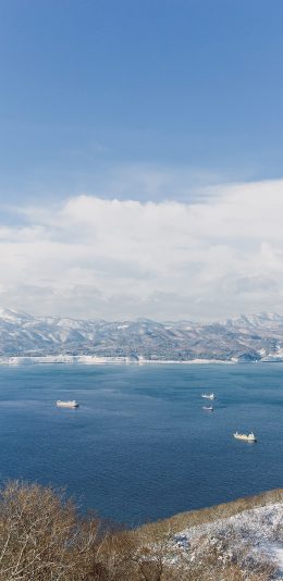 [2436x1125]日本 北海道 冬季美景 苹果手机壁纸图片