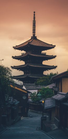 [2436x1125]日本 和风建筑 法隆寺 斑鸠寺 苹果手机壁纸图片