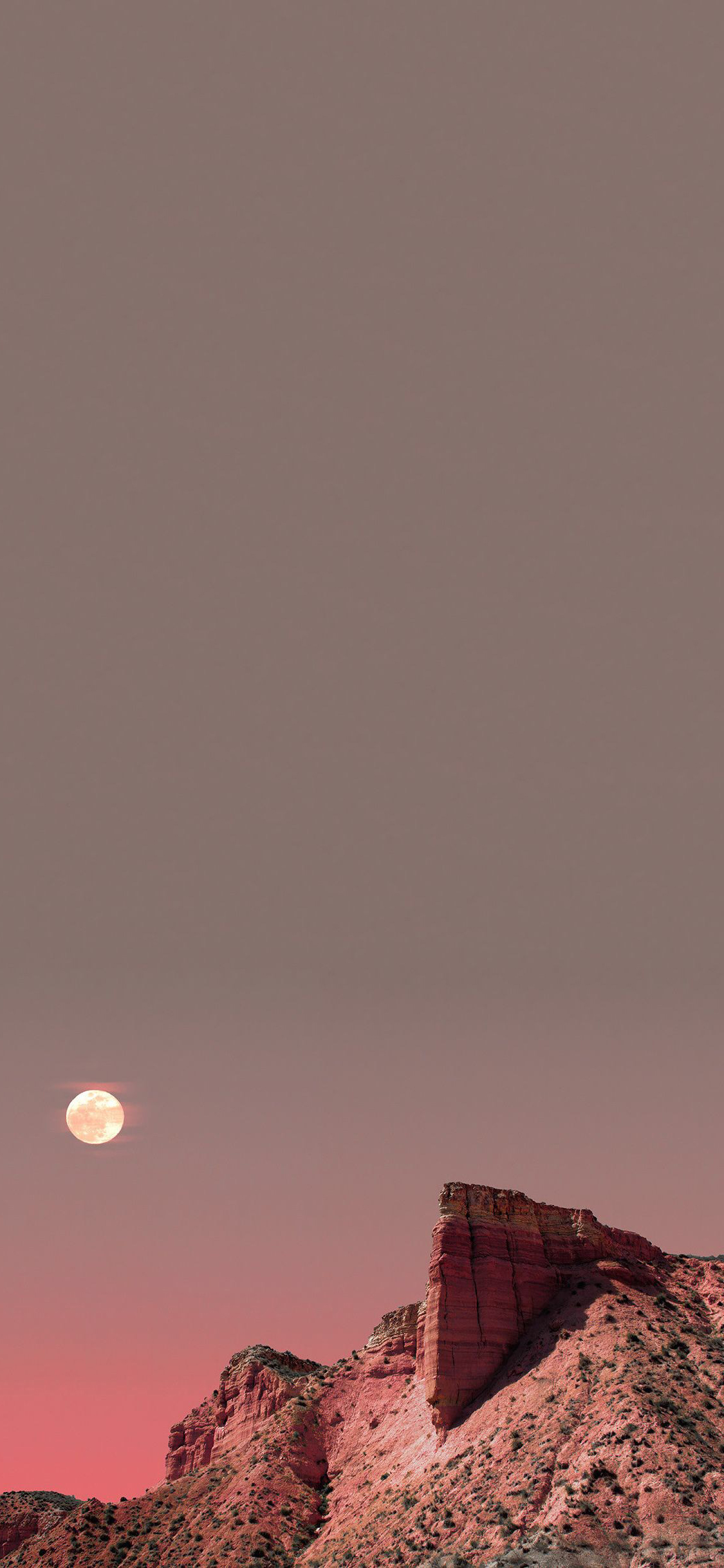 [2436×1125]日落 地质 地貌 大自然 荒漠 苹果手机壁纸图片