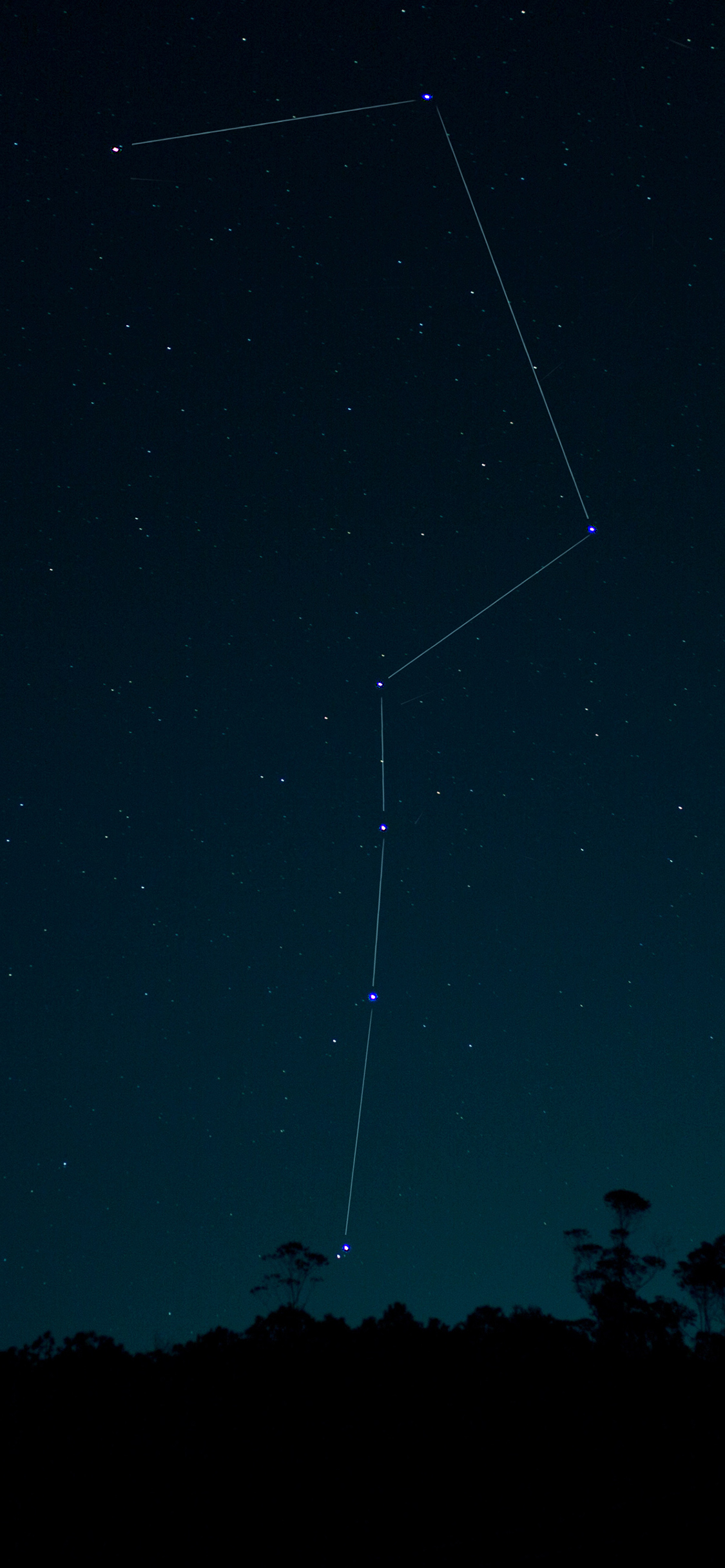 [2436×1125]星座 星空 夜晚 郊外 星星 苹果手机壁纸图片