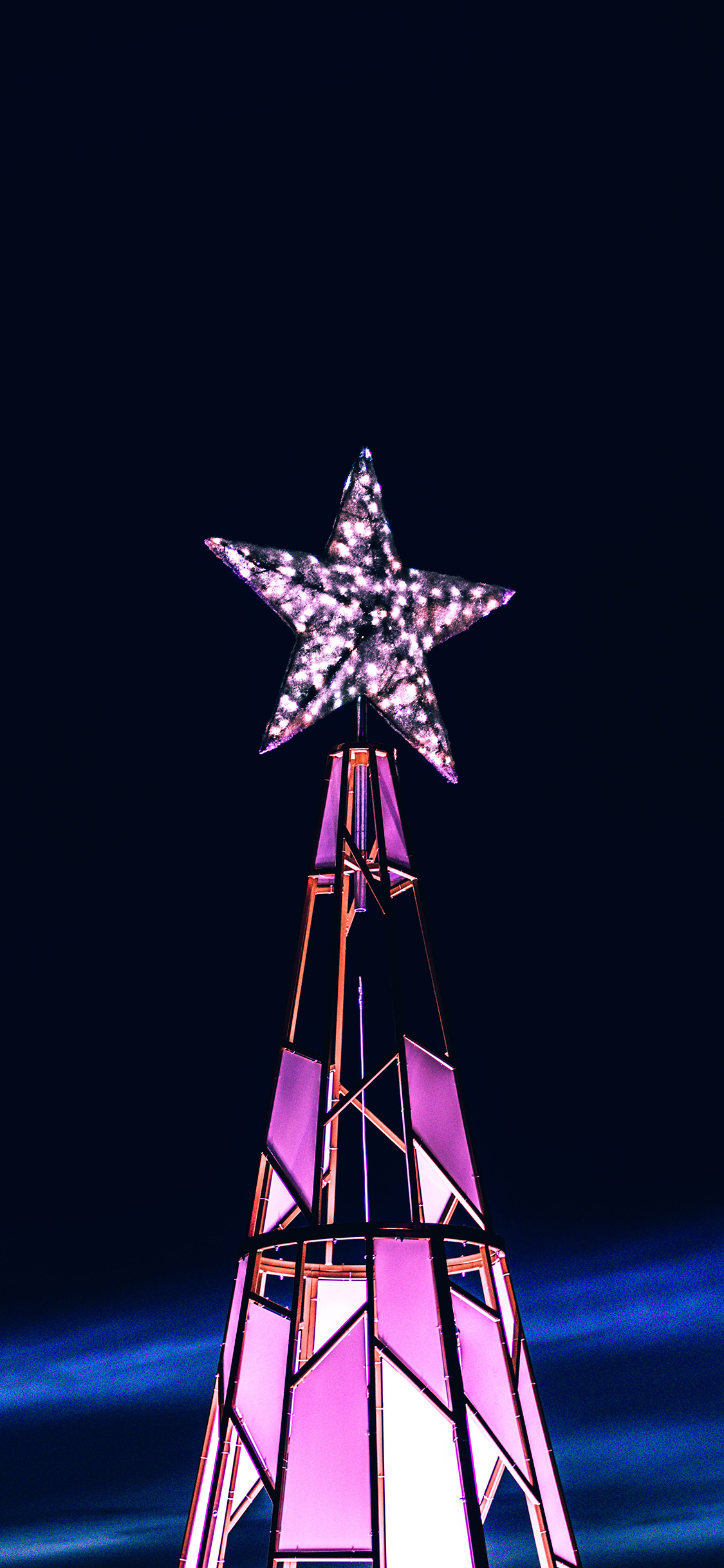 [2436×1125]星星 建筑 地标 五角星 苹果手机壁纸图片