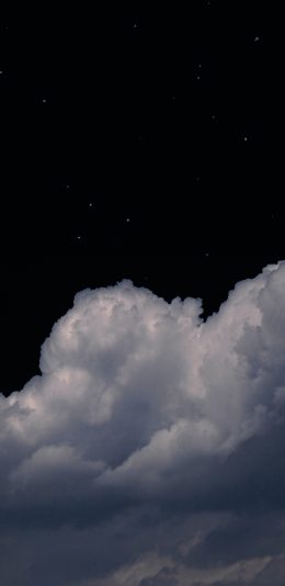 [2436x1125]星空 云朵 夜晚 天空 苹果手机壁纸图片