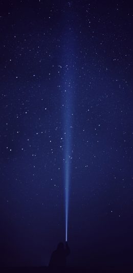 [2436x1125]星空 夜晚 璀璨 射灯 苹果手机壁纸图片