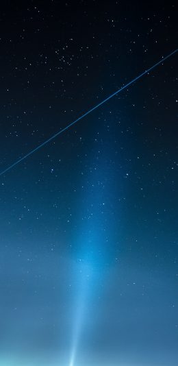 [2436x1125]星空 夜景 光束 照明 苹果手机壁纸图片