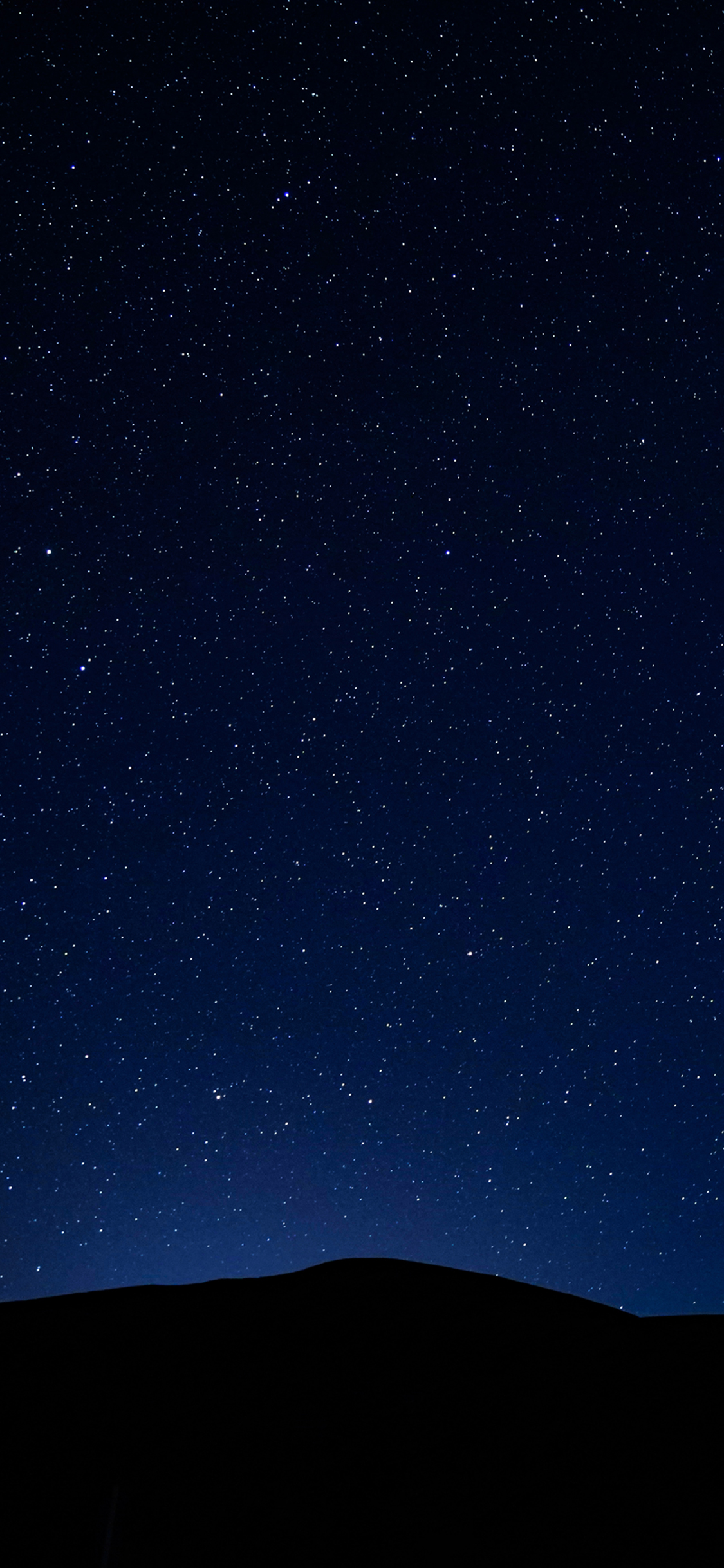[2436×1125]星空 山 夜空 唯美 黑夜 苹果手机壁纸图片