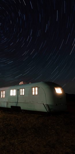 [2436x1125]星空 户外 郊外 夜晚 唯美 苹果手机壁纸图片