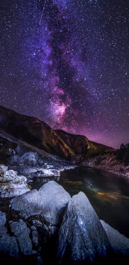 [2436x1125]星空 璀璨 唯美 星河 苹果手机壁纸图片