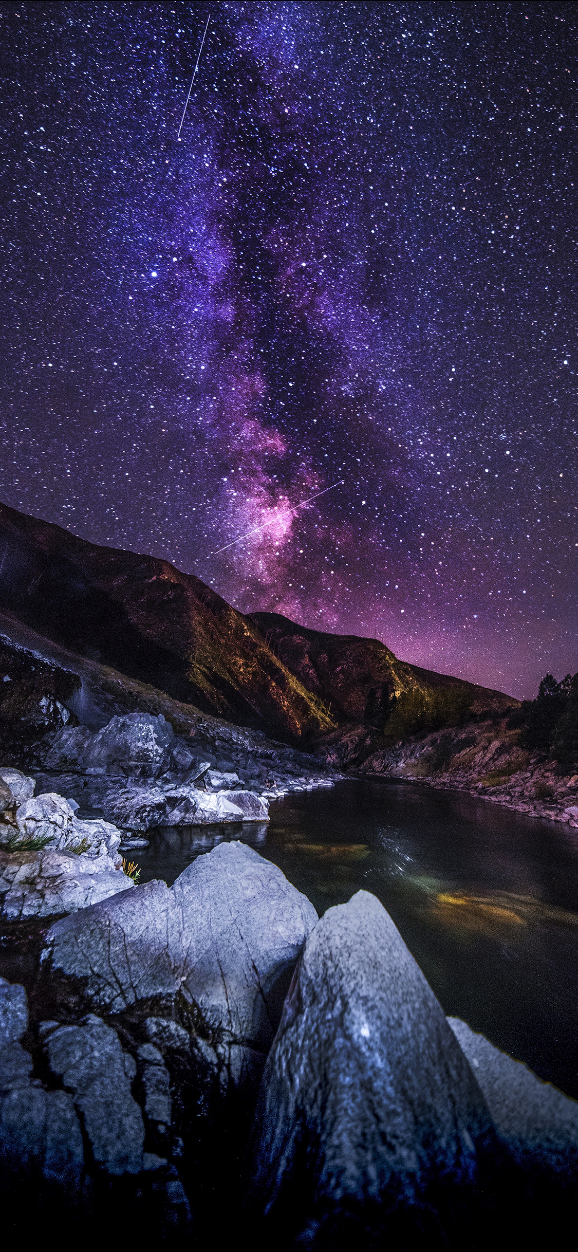[2436×1125]星空 璀璨 唯美 星河 苹果手机壁纸图片
