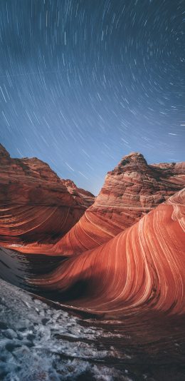 [2436x1125]星空 荒漠 大自然 隔壁 侵蚀 苹果手机壁纸图片