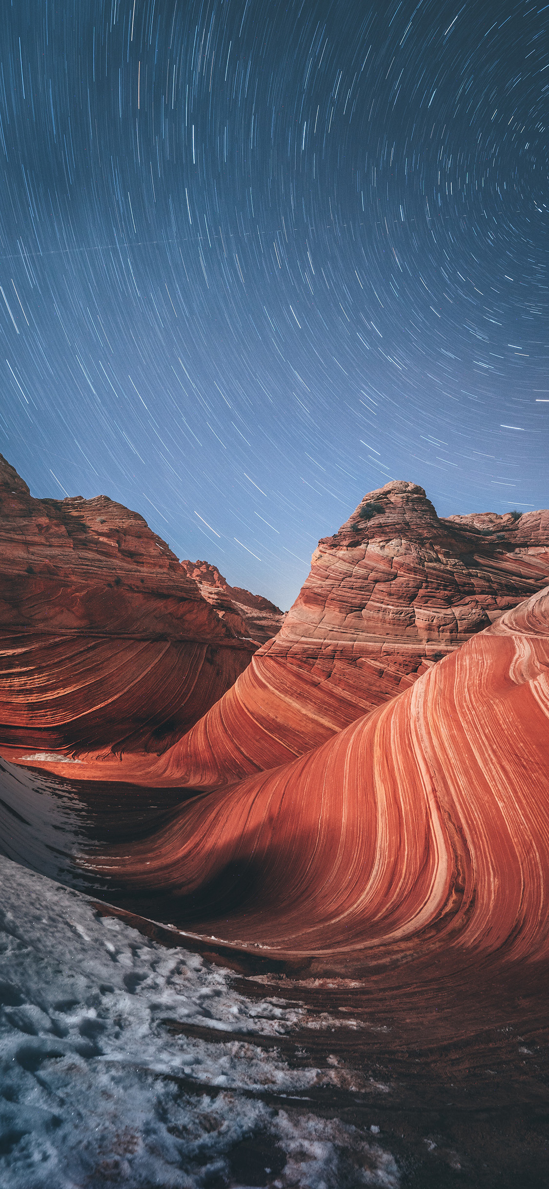 [2436×1125]星空 荒漠 大自然 隔壁 侵蚀 苹果手机壁纸图片