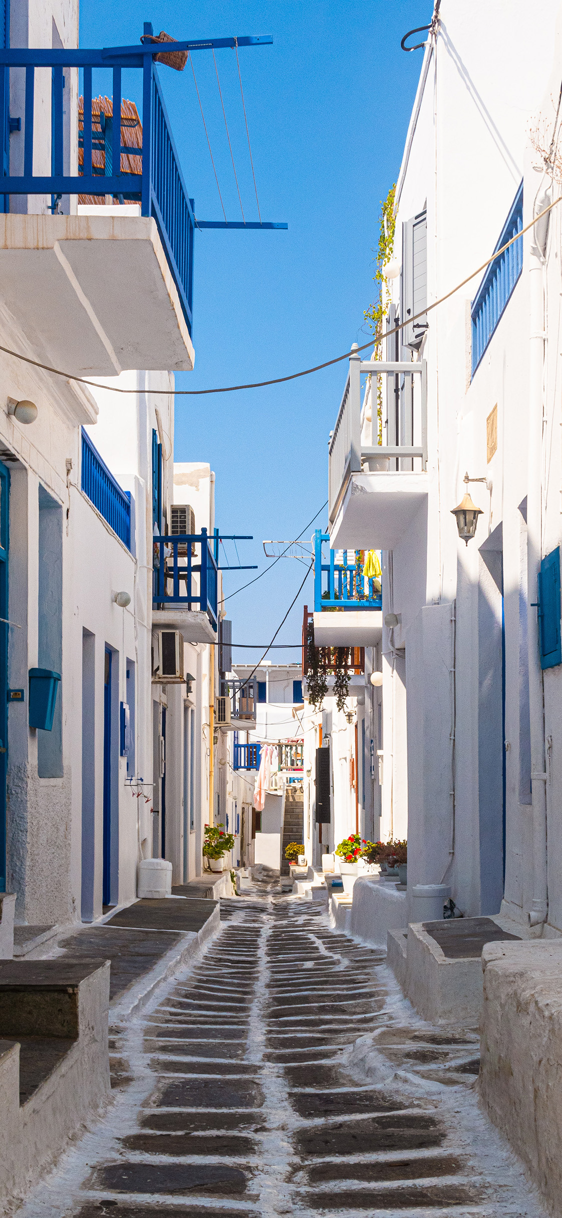 [2436×1125]景点 地中海风 清新 小道 苹果手机壁纸图片