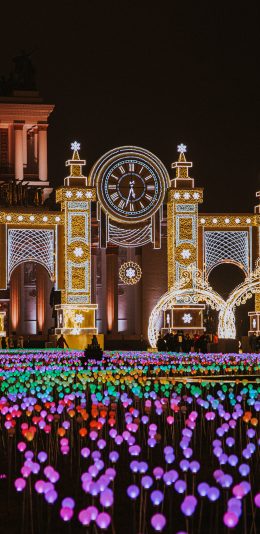 [2436x1125]景点 建筑 灯光 浪漫 苹果手机壁纸图片