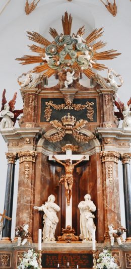 [2436x1125]景点 雕像 耶稣 十字架 苹果手机壁纸图片