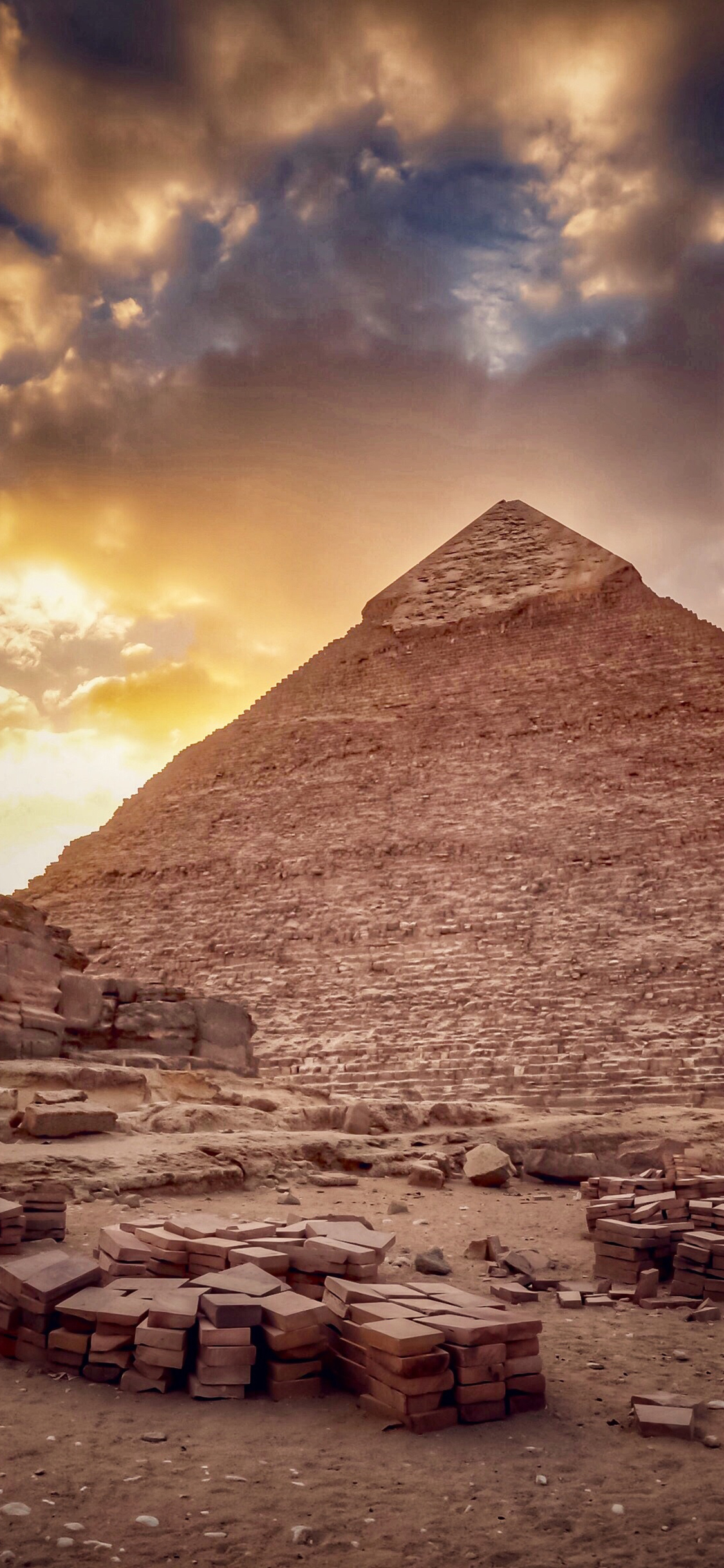 [2436×1125]景色 埃及 建筑 文明 苹果手机壁纸图片