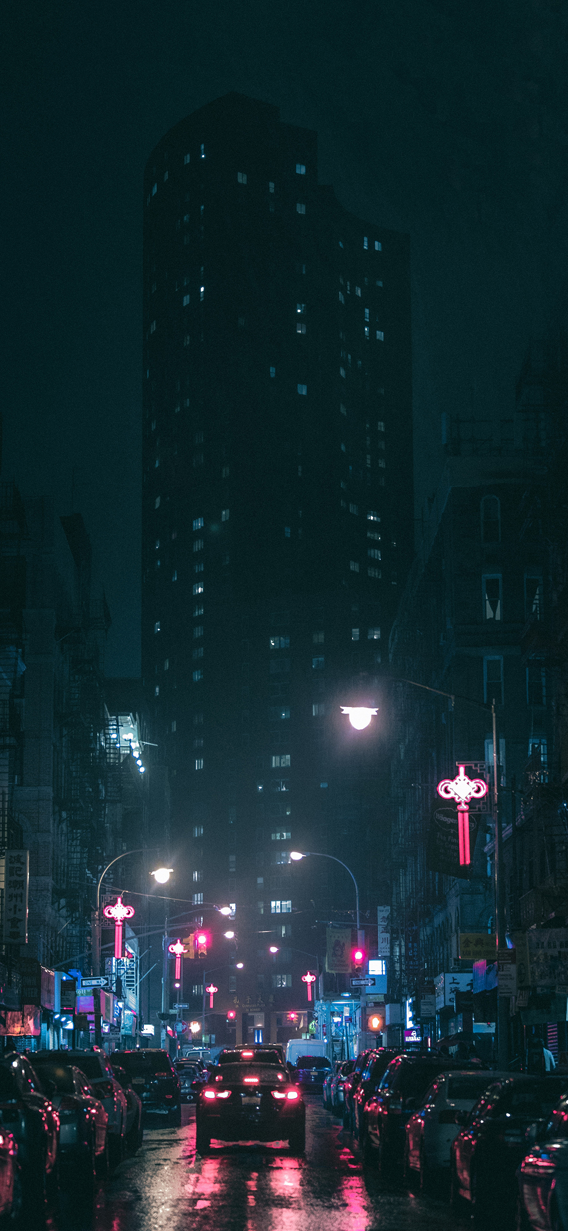 [2436×1125]景色 城市 夜景 苹果手机壁纸图片