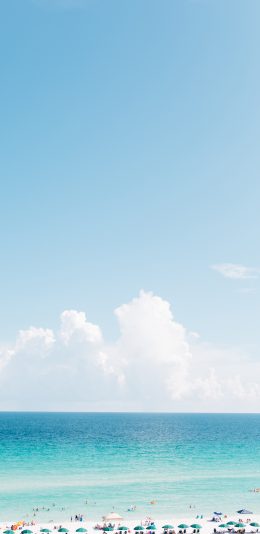 [2436x1125]景色 海岸 沙滩 度假 苹果手机壁纸图片