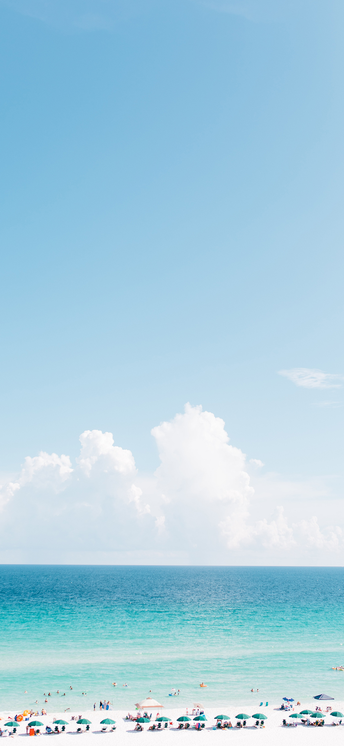 [2436×1125]景色 海岸 沙滩 度假 苹果手机壁纸图片